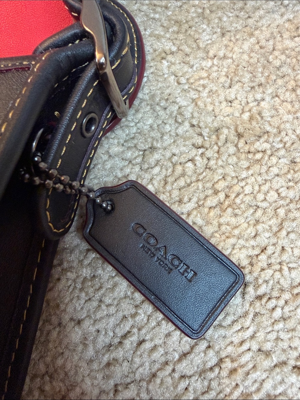 Coach x Disney Mickey Mouse Ears Patricia Leather Saddle Bag Crossbody Bag NEW - Picture 11 of 13